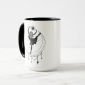 Fille de danse Aries 15oz Black Rim Mug (Devant gauche)