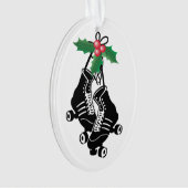 Fille de Derby de rouleau, Noël patinant avec le (devant)