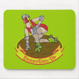 Fille de Derby vers le haut de tapis de souris