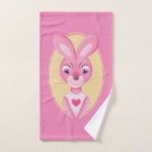 Fille de dessin animé lapin mignon (Serviette à main)