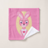 Fille de dessin animé lapin mignon (Gant de toilette)