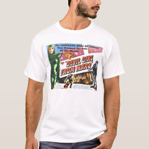 Fille de diable de T-shirt de Mars