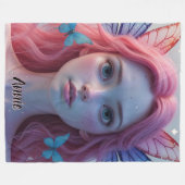 Fille de fée Ethérée : Couverture en polaire (Devant (Horizontal))