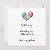 Fille de fête Invitation fête d'anniversaire (Dos)