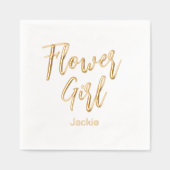 Fille de Fleurs Jaune Or Blanc Mariage  (Recto)