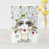 Fille de jardin gitane Cerise - Carte (Fleur jaune)