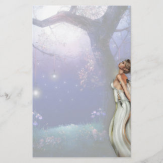 Fille de la papeterie de lune