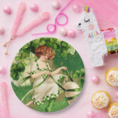 Fille de la Saint-Patrick assiette en carton (Fête)