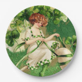 Fille de la Saint-Patrick assiette en carton (Devant)
