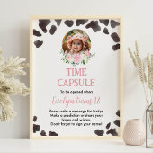 Fille de la Vache Sainte Floral Invitation d'anniv