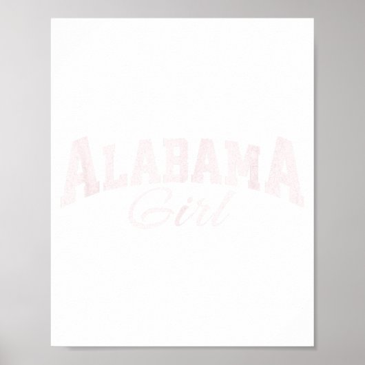 Fille de l'Alabama, Impression de style universita (Devant)