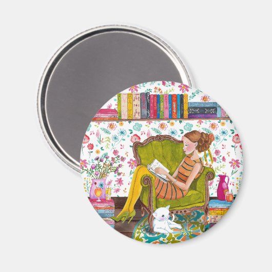 Fille de lecture | Magnet (Recto/Verso)