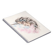 Fille de licorne de carnet léger (Côté Droit)