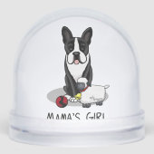 Fille de maman #2 Boston Terrier (noir) - Chien mi (Avant)