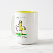 Fille de maman - Blonde Mère & Fille Mug (Devant gauche)