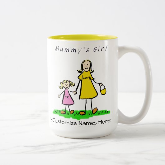 Fille de maman - Blonde Mère & Fille Mug (Droit)
