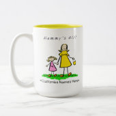 Fille de maman - Blonde Mère & Fille Mug (Gauche)
