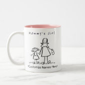 Fille de maman - Mère & Fille Mug personnalisé (Gauche)