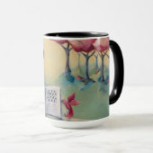 Fille de mots croisé et tasse de café d'oiseau (Devant droit)