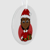 Fille de Noël afro-américaine aux cheveux courts (devant)