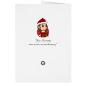 Fille de Noël aux cheveux bruns ondulés (Dos)