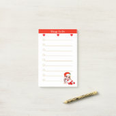 Fille de Noël Choses À Faire Post-it Notes (Sur un bureau)