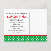 Fille de pain d'épices 1er anniversaire Invitation (Dos)