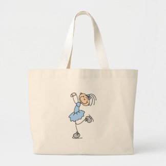 Fille de patinage de glace dans le sac bleu
