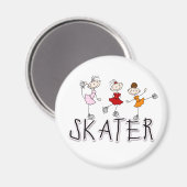 Fille de patineuse aimant (Recto/Verso)