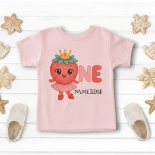 Fille de premier anniversaire aux fruits rouges pe
