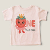 Fille de premier anniversaire aux fruits rouges pe (Design Recto)