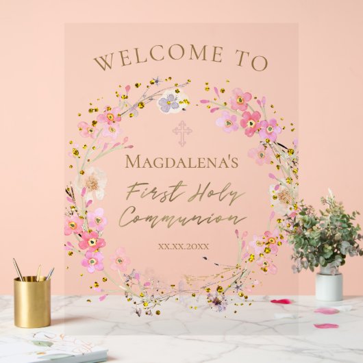 Fille de première communion bienvenue (Mariage)