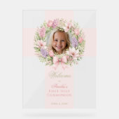 Fille de première communion Photo & Couronne flora (Recto)