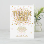 Fille de rose d'or de confettis de carte de (Debout devant)