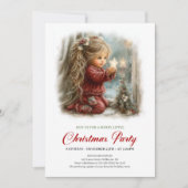 Fille de scène de vacances joyeuse Invitation clas (Devant)
