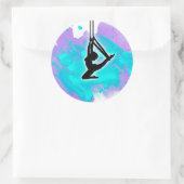 Fille de soie aérienne sur Sticker d'aquarelle fun (Sac)