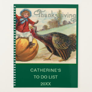 Fille de Thanksgiving personnalisée avec citrouill