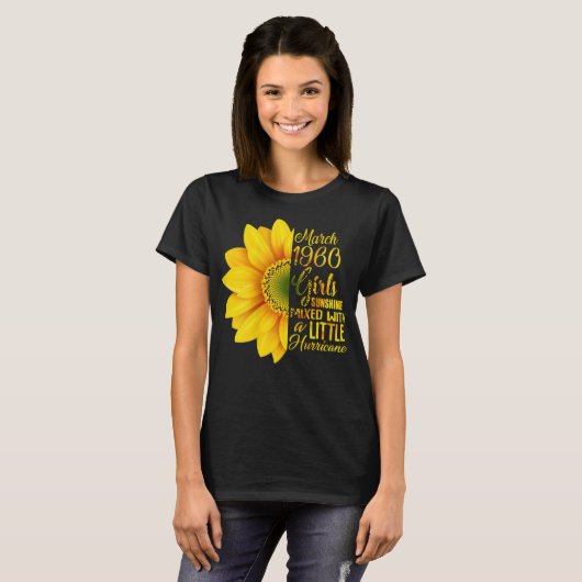 Fille de tournesol T-Shirt de 1960 (Devant entier)