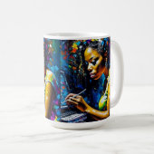 Fille de travail - Tasse de café (Devant droit)