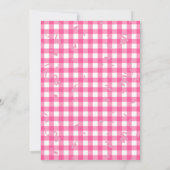 Fille de un an rose invitation anniversaire (Dos)