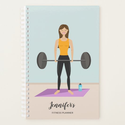 Fille Deadlifting & Personnalisable Nom Fitness (Devant)