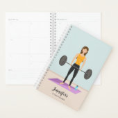 Fille Deadlifting & Personnalisable Nom Fitness (Devant avec enveloppe)