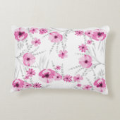 Fille d'éléphant rose Nom personnalisé Coussin (Dos)