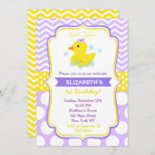 Fille des invitations à la fête d'anniversaire de  (Devant / Derrière)