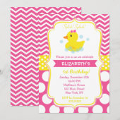 Fille des invitations à la fête d'anniversaire de  (Devant / Derrière)