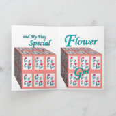 Fille d'honneur Fleur - MERCI avec des fleurs de c (Intérieur)