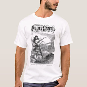Fille d'île de sandwich à T-shirt de gazette de