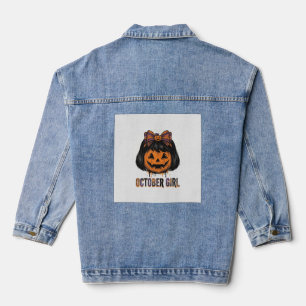 Fille d'octobre Citrouille Arc Halloween Vecteur C