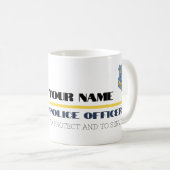 Fille d'officier de police de Kawaii - Café Mug (Devant droit)