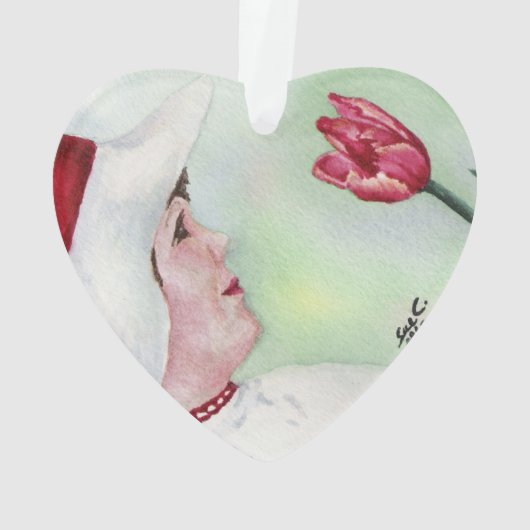 FILLE DOUCE AVEC ORNAMENTS VALENTIN FLEUVE ROUGE (dos)